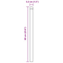 vidaXL Kerítésoszlop 2 pcs Szürke 60 cm Porszórt Acél