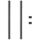 vidaXL Kerítésoszlop 2 pcs Szürke 80 cm Porszórt Acél