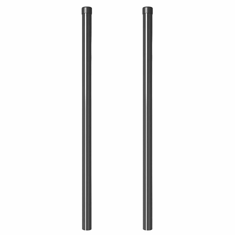 vidaXL Kerítoszlopok 2 pcs Szürke 100 cm Porszórt Acél