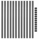 vidaXL Kerítésoszlop 12 pcs Szürke 110 cm Porszórt Acél