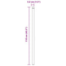 vidaXL Kerítésoszlop 12 pcs Szürke 110 cm Porszórt Acél