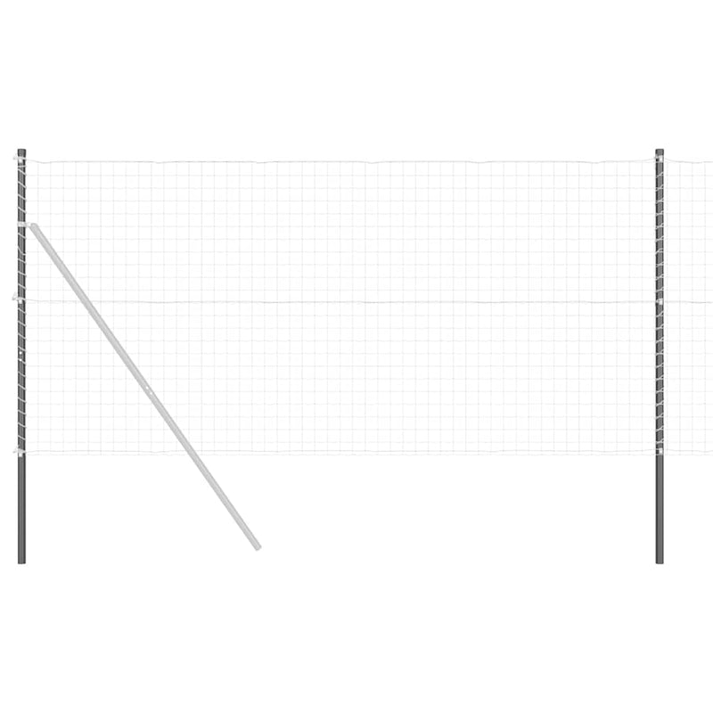 vidaXL Kerítoszlopok 12 pcs Szürke Porszórt Acél