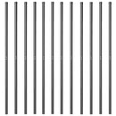 vidaXL Kerítoszlopok 12 pcs Szürke Porszórt Acél