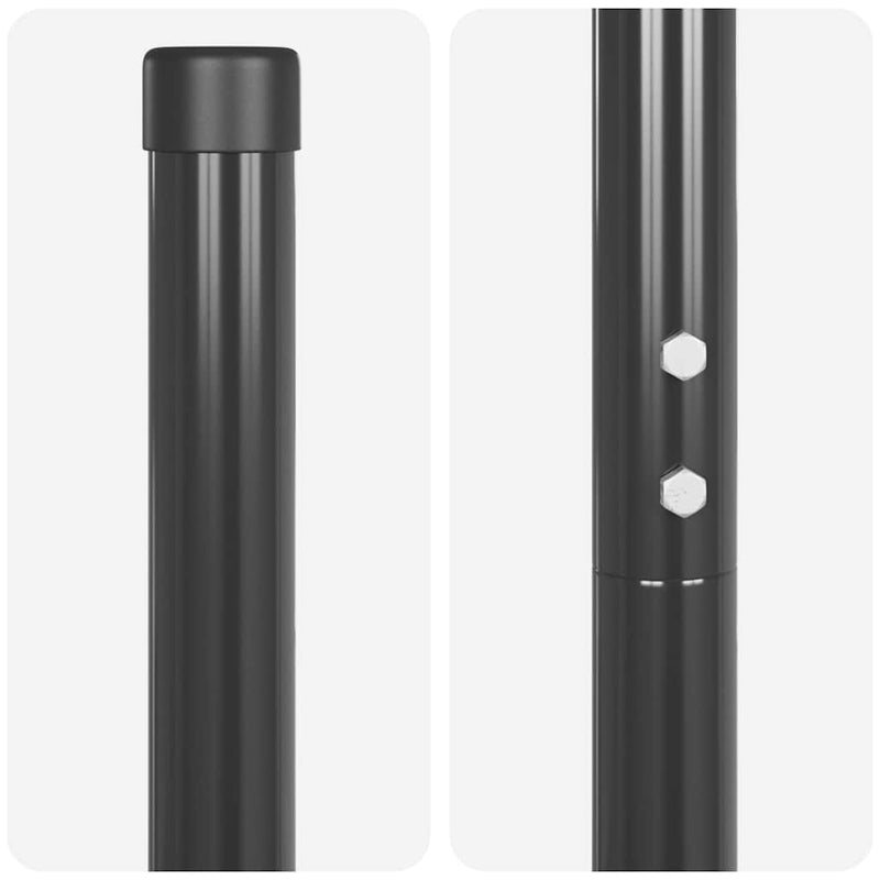vidaXL Kerítoszlopok 2 pcs Szürke 180 cm Porszórt Acél