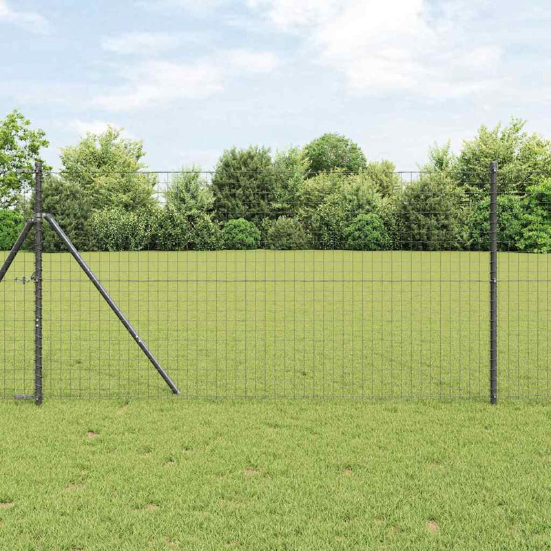 vidaXL Kerítoszlopok 2 pcs Szürke 180 cm Porszórt Acél