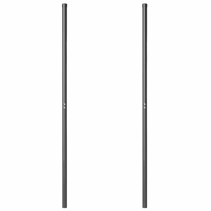 vidaXL Kerítoszlopok 2 pcs Szürke 180 cm Porszórt Acél
