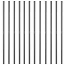 vidaXL Kerítésoszlop 12 pcs Szürke Porszórt Acél