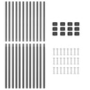 vidaXL Kerítésoszlop 12 pcs Szürke Porszórt Acél