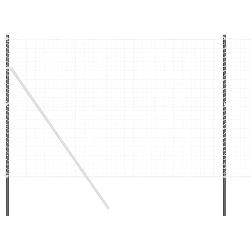 vidaXL Kerítoszlopok 12 pcs Szürke 210 cm Porszórt Acél