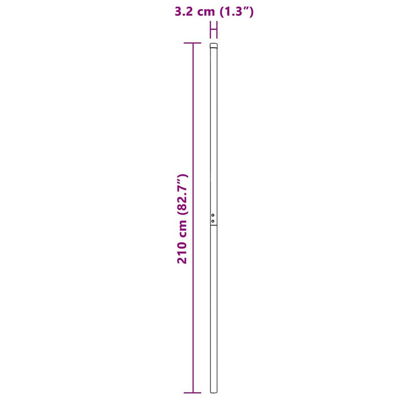 vidaXL Kerítoszlopok 12 pcs Szürke 210 cm Porszórt Acél