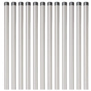 vidaXL Kerítésoszlop 12 pcs Ezüst 60 cm Porszórt Acél
