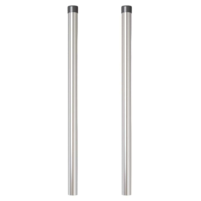 vidaXL Kerítoszlopok 2 pcs Ezüst 70 cm Porszórt Acél
