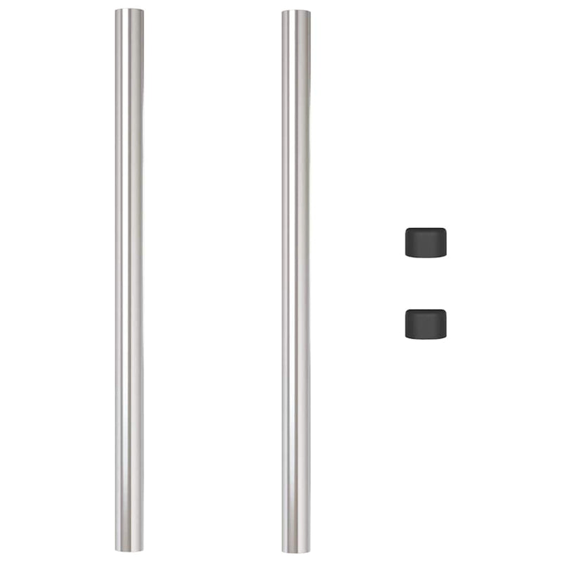 vidaXL Kerítoszlopok 2 pcs Ezüst 70 cm Porszórt Acél