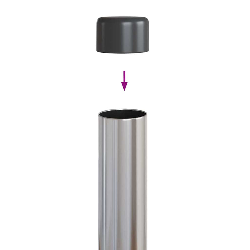 vidaXL Kerítoszlopok 12 pcs Ezüst 90 cm Porszórt Acél