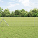 vidaXL Kerítésoszlop 2 pcs Ezüst 120 cm Porszórt Acél
