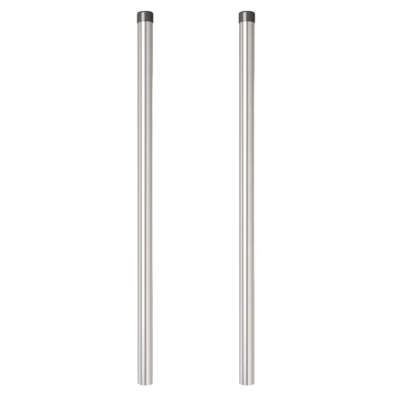 vidaXL Kerítoszlopok 2 pcs Ezüst 120 cm Porszórt Acél
