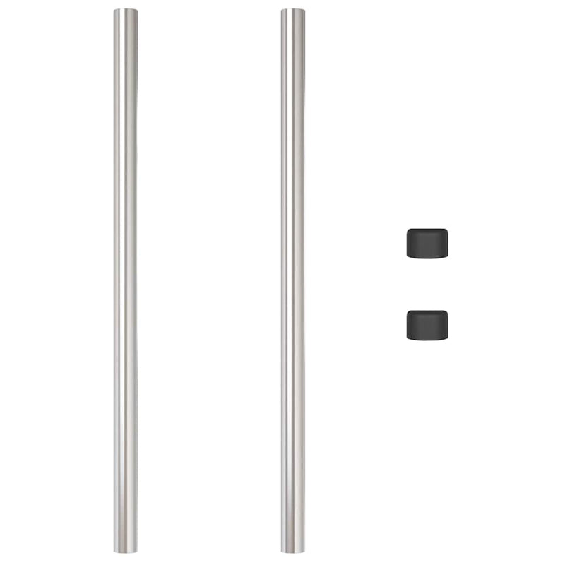 vidaXL Kerítoszlopok 2 pcs Ezüst 120 cm Porszórt Acél