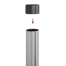 vidaXL Kerítésoszlop 2 pcs Ezüst 120 cm Porszórt Acél