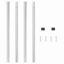 vidaXL Kerítésoszlop 2 pcs Ezüst Porszórt Acél