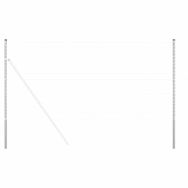 vidaXL Kerítoszlopok 12 pcs Ezüst 140 cm Porszórt Acél