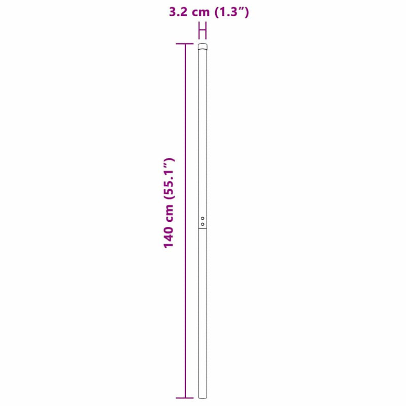 vidaXL Kerítoszlopok 12 pcs Ezüst 140 cm Porszórt Acél