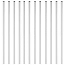 vidaXL Kerítoszlopok 12 pcs Ezüst Porszórt Acél