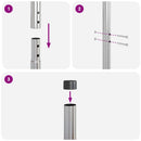 vidaXL Kerítoszlopok 12 pcs Ezüst Porszórt Acél