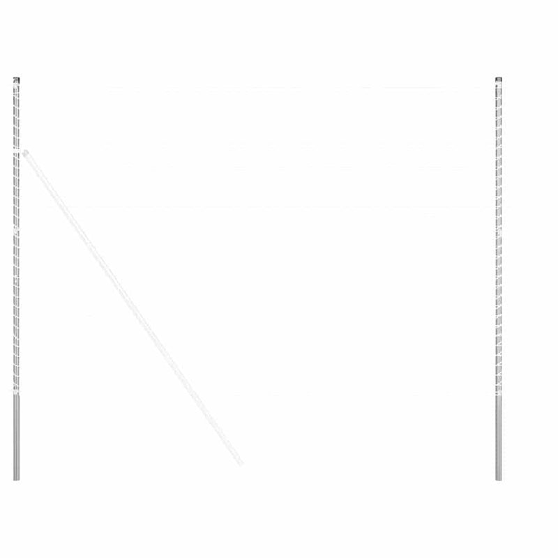 vidaXL Kerítoszlopok 2 pcs Ezüst 200 cm Porszórt Acél
