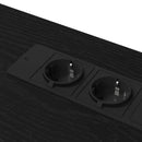 vidaXL Asztal polcokkal Fekete tölgy 100 x 50 x 86,5 cm Faanyag