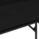 vidaXL Asztal polcokkal Fekete tölgy 100 x 50 x 86,5 cm Faanyag