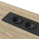vidaXL Asztal polcokkal Sonoma tölgy 100 x 50 x 86,5 cm Faanyag