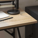 vidaXL Asztal polcokkal Sonoma tölgy 100 x 50 x 86,5 cm Faanyag