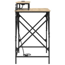 vidaXL Asztal polcokkal Sonoma tölgy 100 x 50 x 86,5 cm Faanyag
