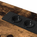 vidaXL Asztal polcokkal Füstölt tölgy 100 x 50 x 86,5 cm Faanyag
