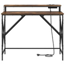 vidaXL Asztal polcokkal Füstölt tölgy 100 x 50 x 86,5 cm Faanyag