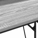 vidaXL Asztal polcokkal Szürke Sonoma 100 x 50 x 86,5 cm Faanyag