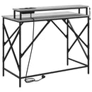 vidaXL Asztal polcokkal Szürke Sonoma 100 x 50 x 86,5 cm Faanyag