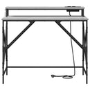 vidaXL Asztal polcokkal Szürke Sonoma 100 x 50 x 86,5 cm Faanyag