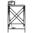 vidaXL Asztal polcokkal Szürke Sonoma 100 x 50 x 86,5 cm Faanyag