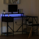vidaXL Asztal fiókkal Fekete tölgy 120 x 79 x 86,5 cm Faanyag