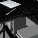 vidaXL Asztal fiókkal Fekete tölgy 120 x 79 x 86,5 cm Faanyag