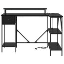 vidaXL Asztal fiókkal Fekete tölgy 120 x 79 x 86,5 cm Faanyag
