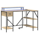 vidaXL Asztal fiókkal Sonoma tölgy 120 x 79 x 86,5 cm Faanyag