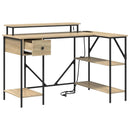 vidaXL Asztal fiókkal Sonoma tölgy 120 x 79 x 86,5 cm Faanyag
