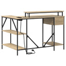 vidaXL Asztal fiókkal Sonoma tölgy 120 x 79 x 86,5 cm Faanyag