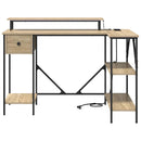 vidaXL Asztal fiókkal Sonoma tölgy 120 x 79 x 86,5 cm Faanyag