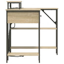 vidaXL Asztal fiókkal Sonoma tölgy 120 x 79 x 86,5 cm Faanyag