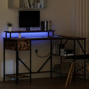vidaXL Asztal fiókkal Füstölt tölgy 120 x 79 x 86,5 cm Faanyag