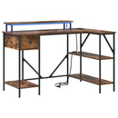 vidaXL Asztal fiókkal Füstölt tölgy 120 x 79 x 86,5 cm Faanyag