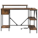 vidaXL Asztal fiókkal Füstölt tölgy 120 x 79 x 86,5 cm Faanyag